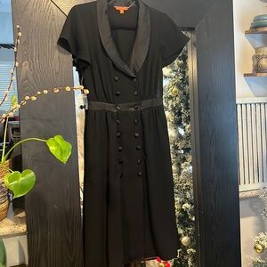 ModCloth Black Double Breasted Dress